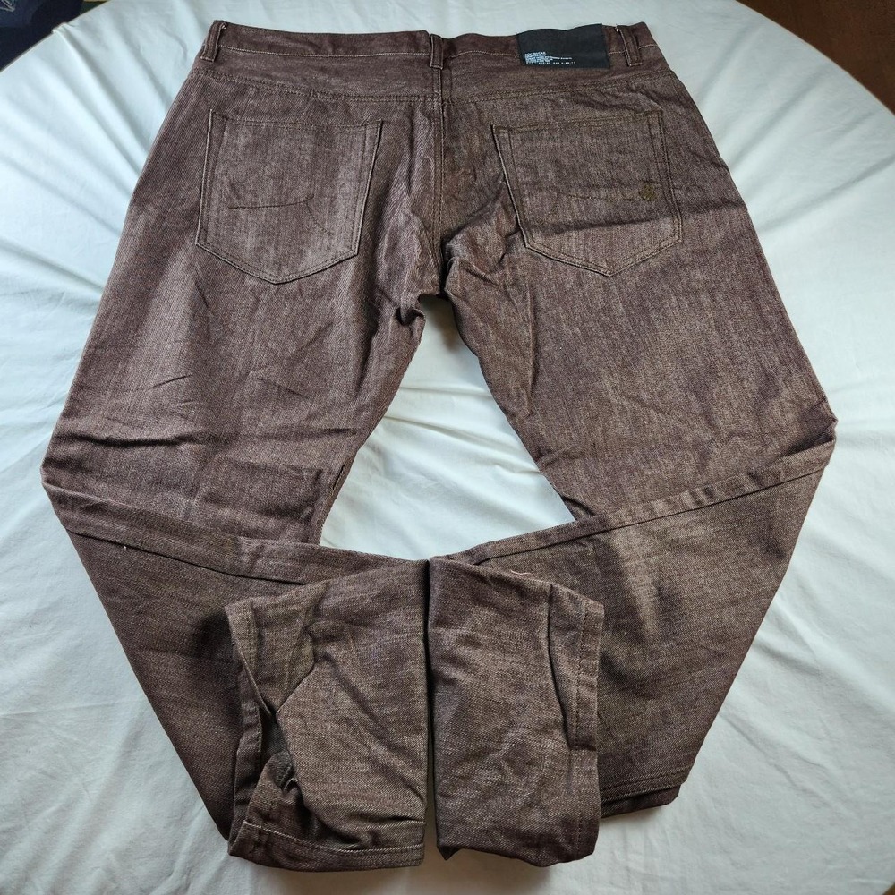 Rocawear Straight Fit Mens Brown Denim Jeans Size 40 Vintage Y2K Baggy Skater